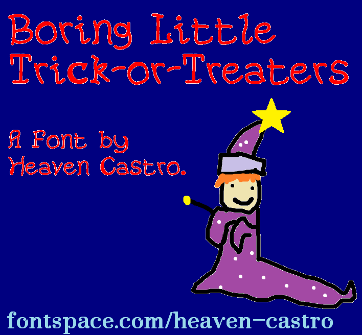 Boring Little Trick-or-Treaters font